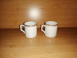 Pair of Zsolnay porcelain coffee cups with golden edges (2/k)