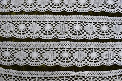 Klöpli lace shelf decoration, drapery curtain tablecloth lace strip ribbon 4 pcs. 50X8cm x3pcs + 40x8cm