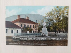 Abaújszántó, statue of heroes, Roman Catholic parish, 1910s, postcard