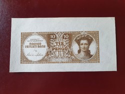 Szálasi's 10 pengő banknote draft. Adamo: p69t.