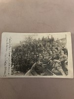 Katonai csoport  fotó 1915 Miszloka megjelölve a feladó