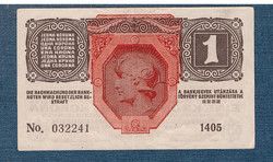 1 Korona 1916 without stamp ef+