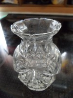 Retro antique small violet, snow flower crystal vase