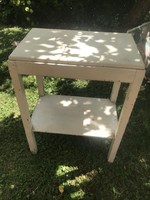Old small wooden service table, folding table