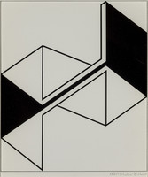 István Nádler: black forms 1973 (screen print 58/250)