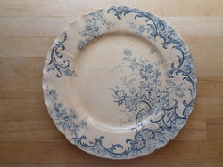 Antik Sarreguemines Fleury fajansz tányér 26 cm