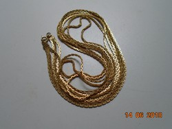 3-row gold-plated long necklace 80 +77+75 cm