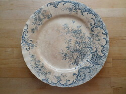 Antique sarreguemines fleury faience serving bowl 31 cm