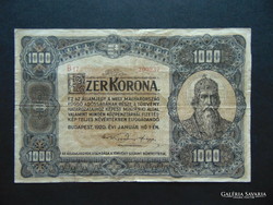 1000 Crown 1920 b 17 large banknotes