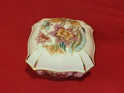 Beautiful floral large Zsolnay jewelry holder