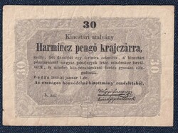 Szabadságharc (1848-1849) Kossuth bankó 30 Pengő Krajczárra bankjegy 1849 (id51318)