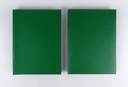 1J632 Régi zöld bélyeggyűjtő album bélyegalbum 2 darab