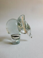 Tömör üveg elefánt / levélnehezék - NGWENYA  Glass, Szváziföld
