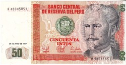 Peru 50 intis 1987 UNC