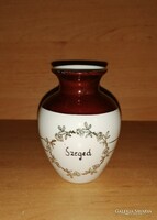 Porcelain vase with Szeged inscription 9 cm (28/d)