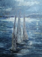 LORBERER ANNA  -  BALATON SAILBOATS  -  MŰCSARNOK RAG BOARD