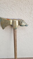 Antique walking stick with a boar's head.