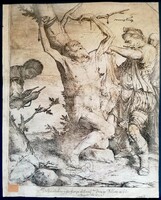 Extra! Jusepe de Ribera(1591-1652): Szent Bertalan vértanúsága. Jelzett, korabeli rézmetszet.