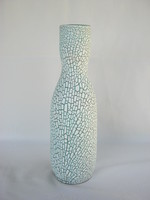 Retro ... Hódmezővásárhelyi repesztett mázas kerámia váza nagy méretű 27 cm
