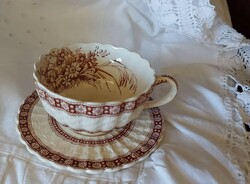 ​Angol antik fajansz Copeland mokkás csésze nagyon ritka Exeter dekorral, gyűjtői darab