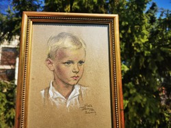 OSZTRÁK KISFIÚ, PASZTELL PORTRÉ