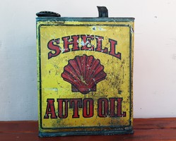 Old shell 5 liter tin box
