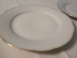 2 Czech snow-white flat plates in one
