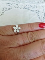 Eladó új ezüst Pandora virágos zománcos gyűrű kicsi méret 48-as!