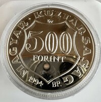 300T. From HUF 1! Lajos Kossuth 500 HUF 925 silver commemorative coin, polished mint from 1994!