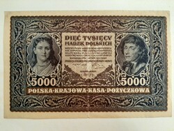 Lengyel , Poland  5000 marek ,zlotyi 1920