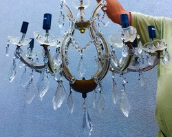 Antique Maria Theresia crystal chandelier
