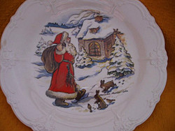 Monika heller cole signed Santa Claus, painted decorative plate