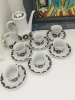 1 Ft!!Kávés/teás porcelán készlet-régi Cseh-14 db os készlet