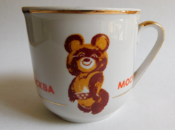 Soviet/Russian mug with misa teddy bear