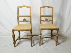 2 antique Viennese baroque chairs (polished, restored)