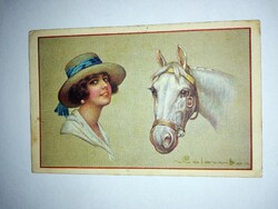 Szignált, lovas grafikai művészlap 1922.   251.