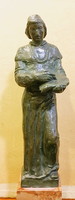 Janus Pannonius bronz szobor ,32 cm, 20.sz eleje