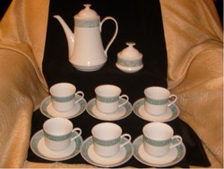 14-piece coffee / tea in a rare monarchy tasteful set, marked bohemia