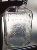 Retro very beautiful, decorative rum topf glass with buckle
