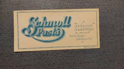 Schmoll pasta számolócédula