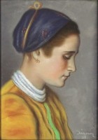1J690 Gyula Sárossy: female portrait 1931