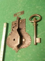 Wrought iron chest lock, chest lock, lock mechanism