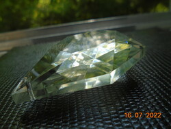 Large polished, faceted rock crystal pendant 6.5x4.5x1.8 cm 60 g