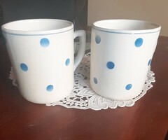 Granite blue polka dot mug
