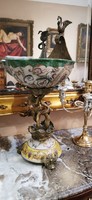 Wonderful empire porcelain and copper combined middle bowl