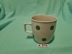 A010 Zsolnay zöld pöttyös bögre
