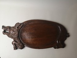 Hunting souvenir - wild boar wood carving