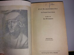 Leo Weismantel: Dill Riemenschneider. HUF 6,500