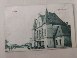 Kassa railway station, railway station, railway station, 1908 old postcard