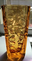 Ritka cseh préselt üveg váza